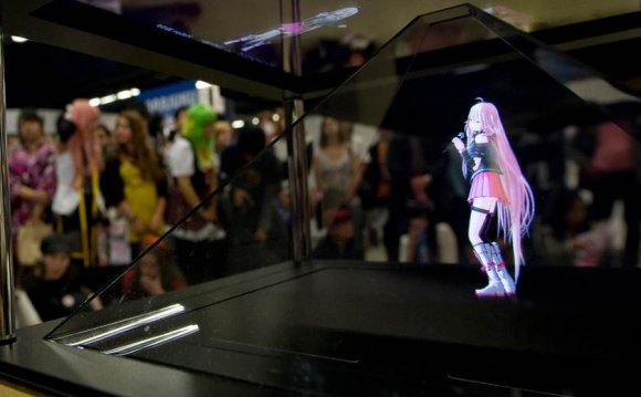 A hologram of Japanese singer