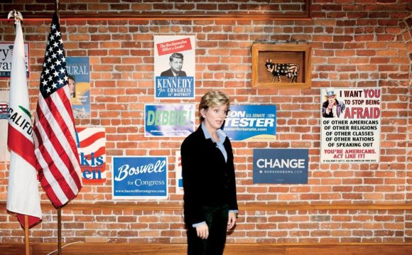 Jennifer Granholm on the set