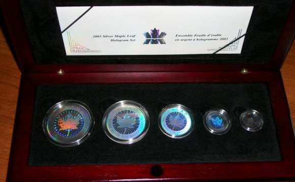 2003 Silver Maple Leaf hologram Set