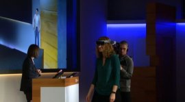 The HoloLens will eventually be support holographic versions of Skype and Minecraft.