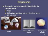 Difference between diffraction grating and prism