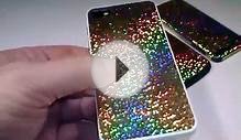 holographic metallic gold rainbow sparkle glitter skin for