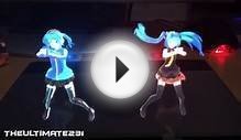 Real Life Vocaloid Hologram [Ene and Miku] Cyber Thunder Cider