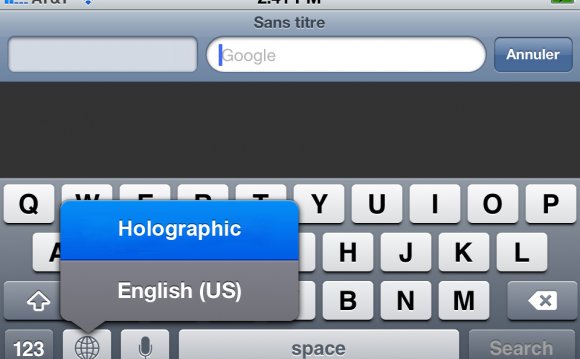 Hologram Keyboard iPhone 5