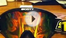Rare Scott hologram snowboarding goggles .